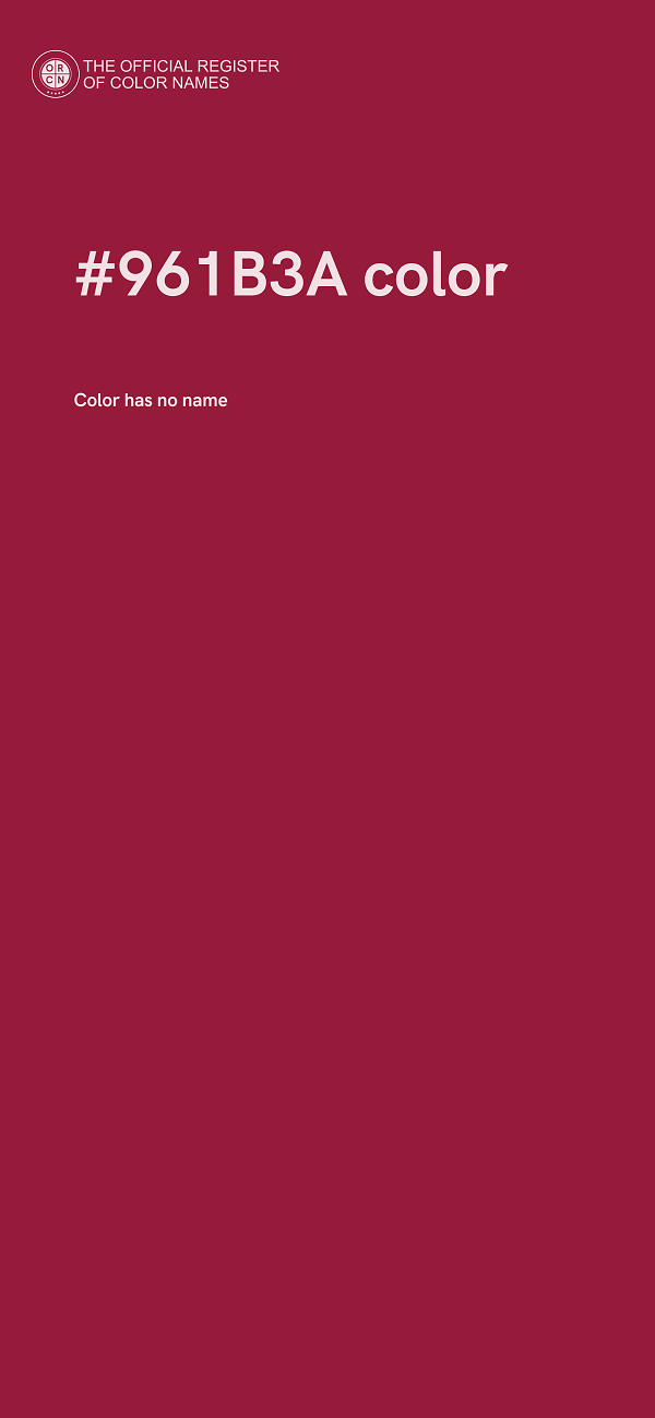 #961B3A color image