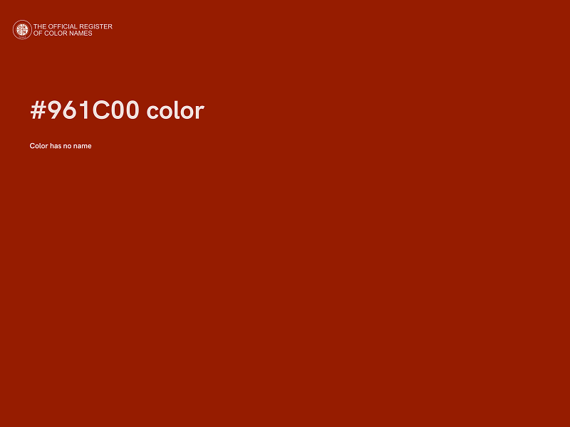 #961C00 color image