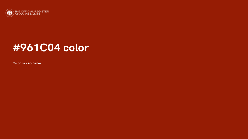 #961C04 color image