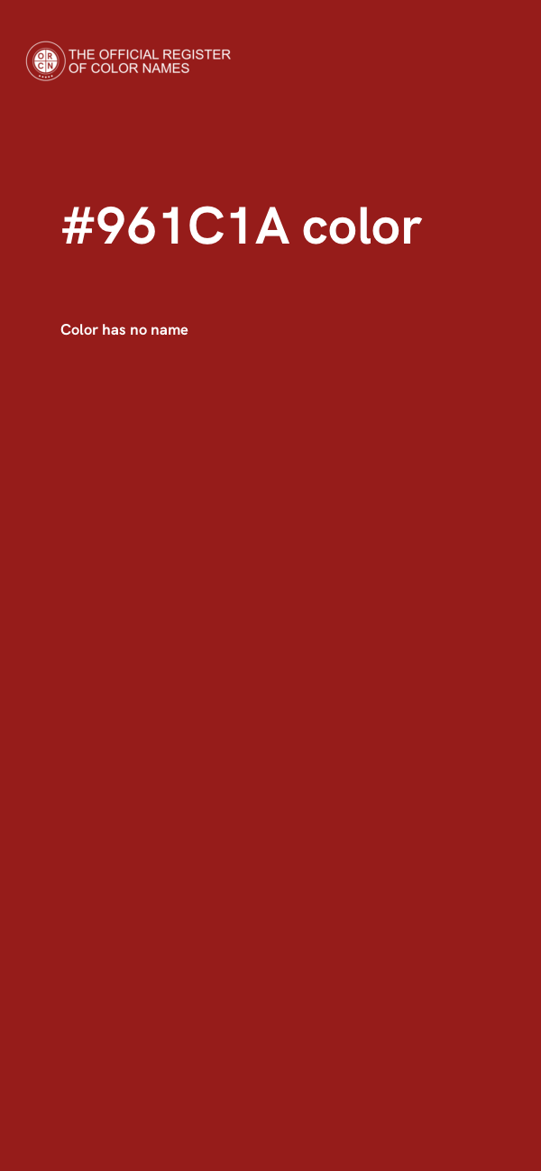 #961C1A color image