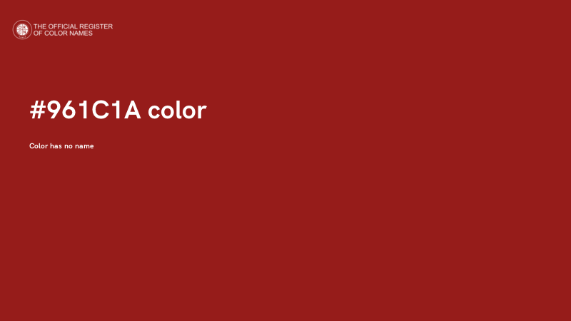 #961C1A color image