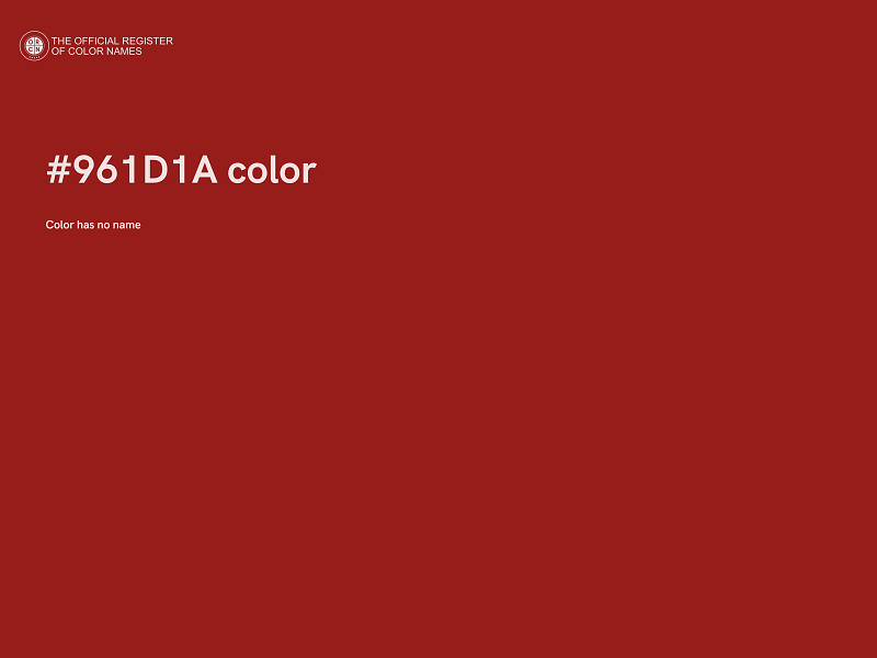 #961D1A color image