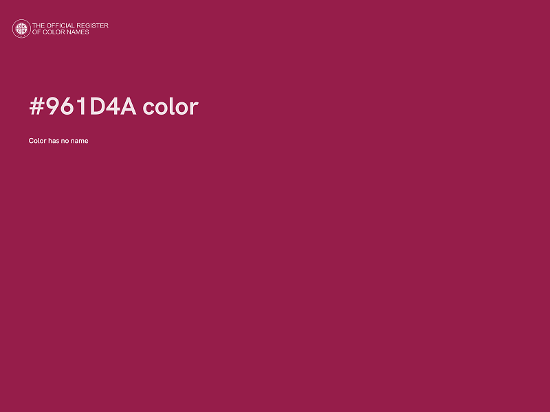 #961D4A color image