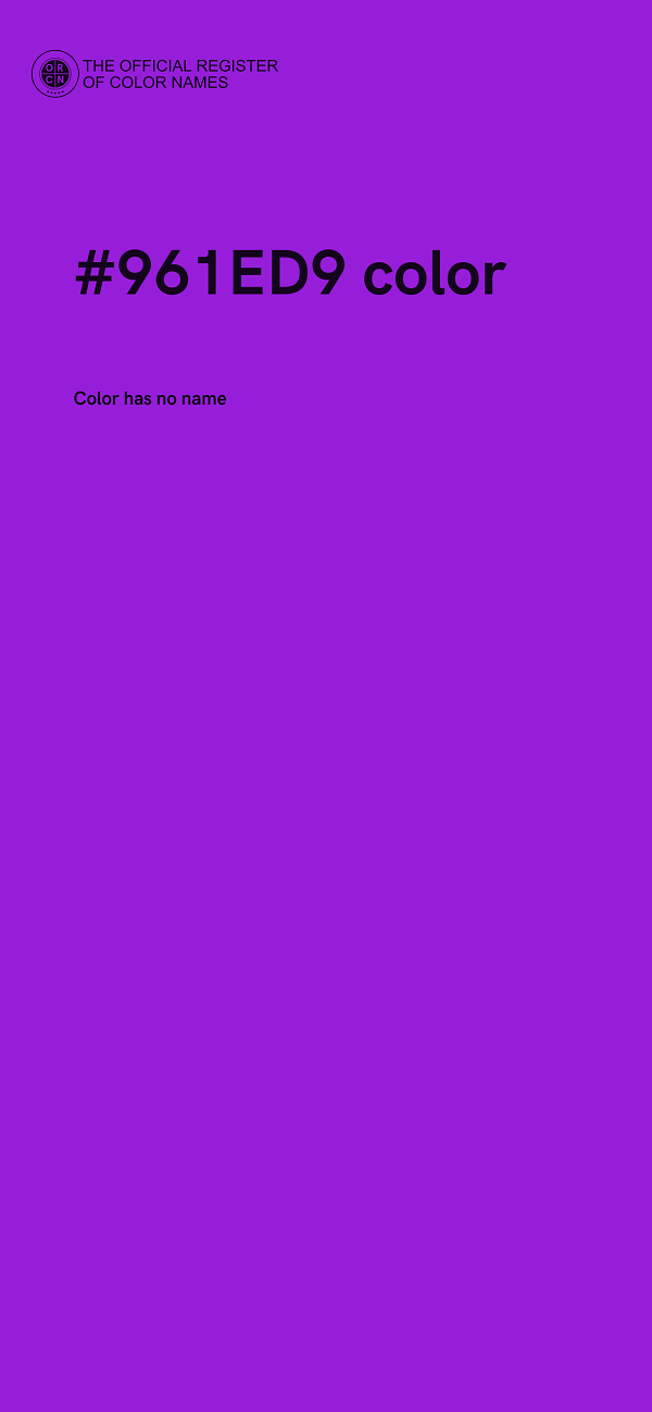 #961ED9 color image