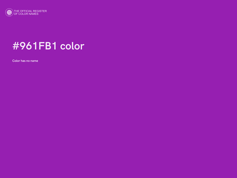 #961FB1 color image