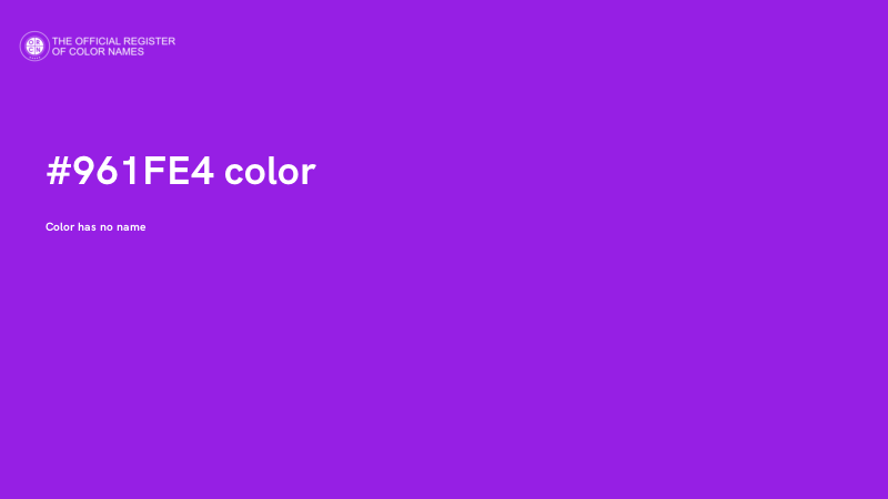 #961FE4 color image