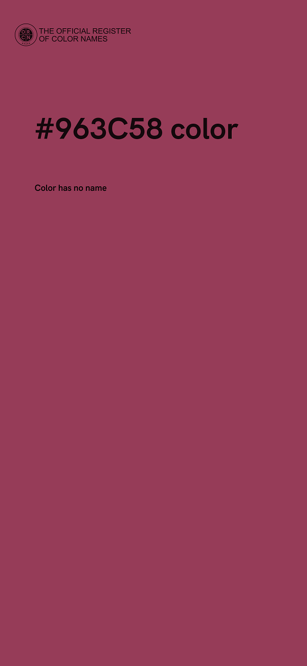 #963C58 color image