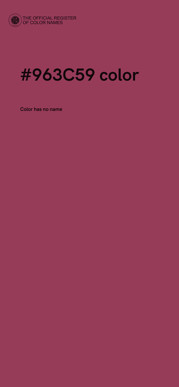 #963C59 color image