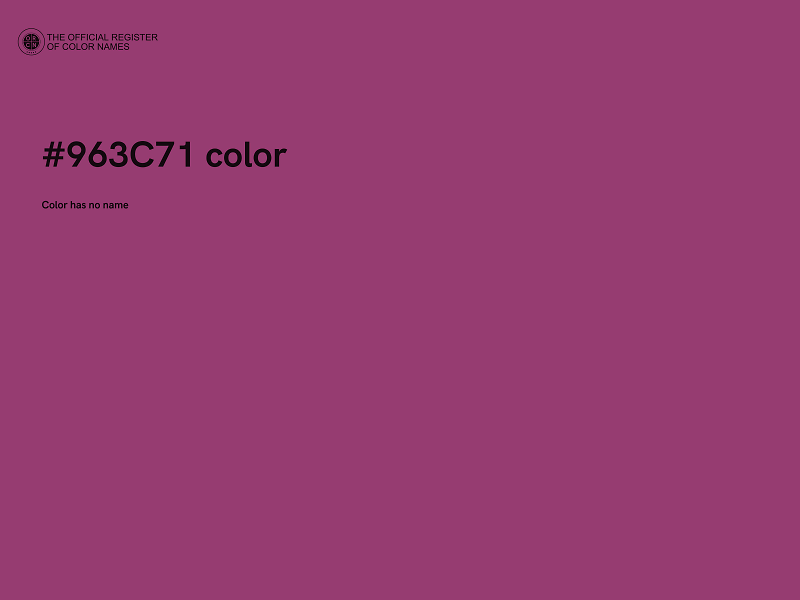#963C71 color image