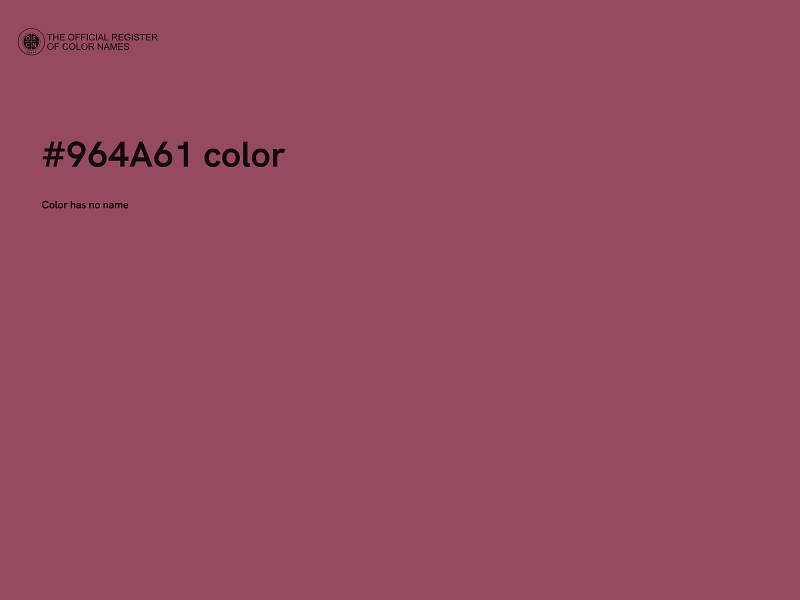 #964A61 color image