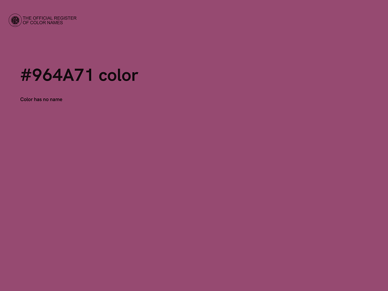 #964A71 color image
