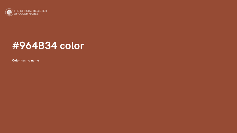 #964B34 color image