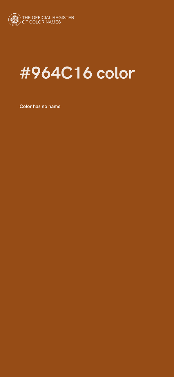 #964C16 color image