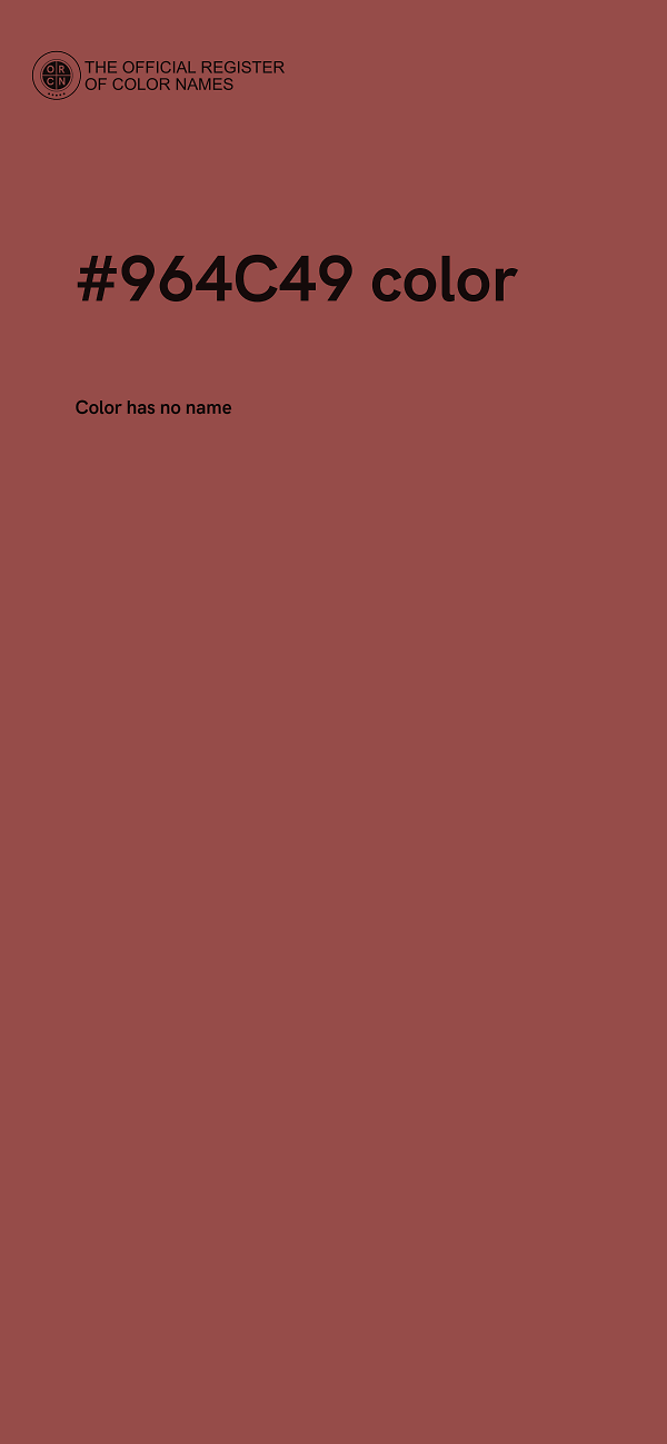 #964C49 color image