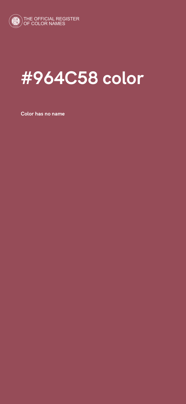 #964C58 color image