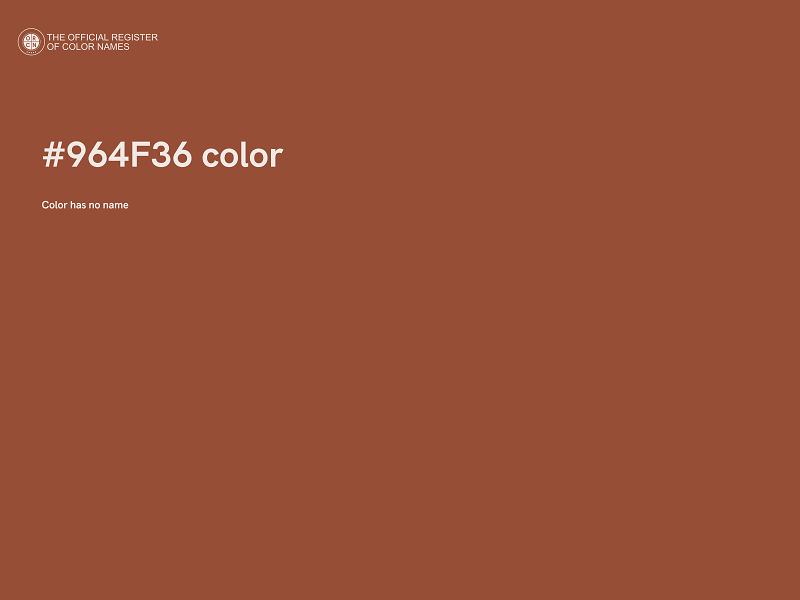 #964F36 color image