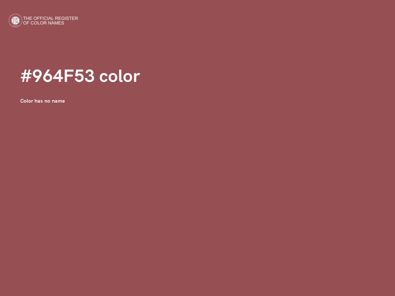 #964F53 color image