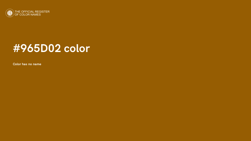 #965D02 color image