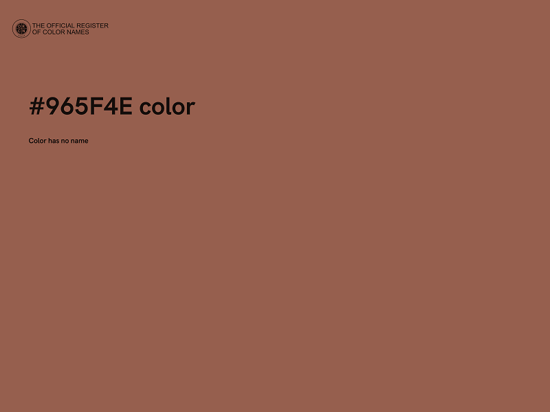 #965F4E color image