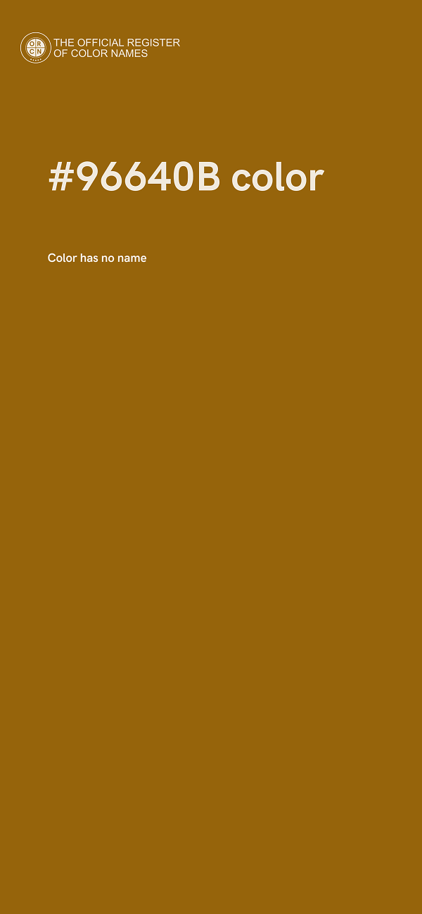 #96640B color image