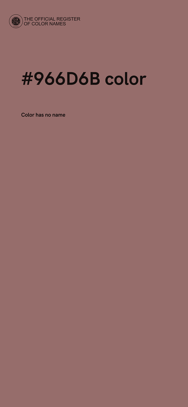 #966D6B color image