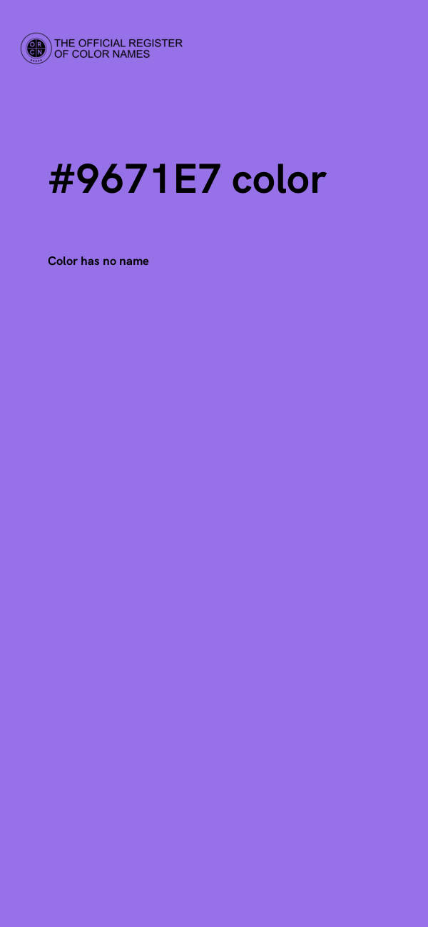 #9671E7 color image