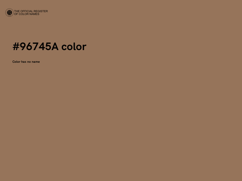 #96745A color image