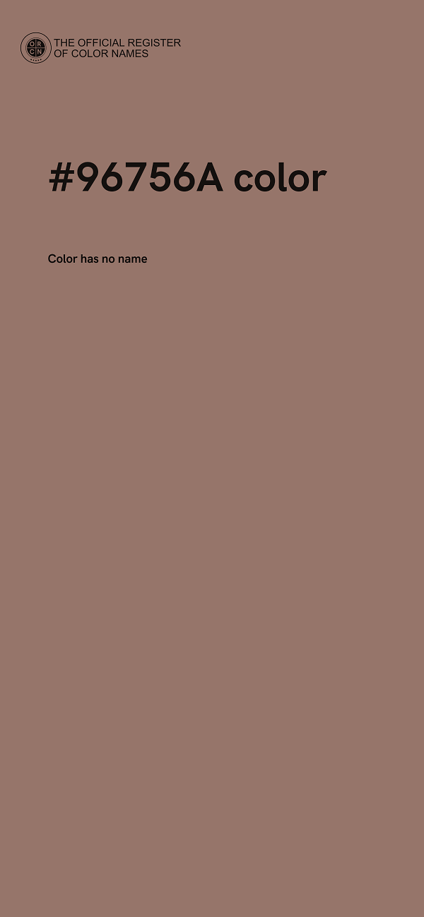 #96756A color image