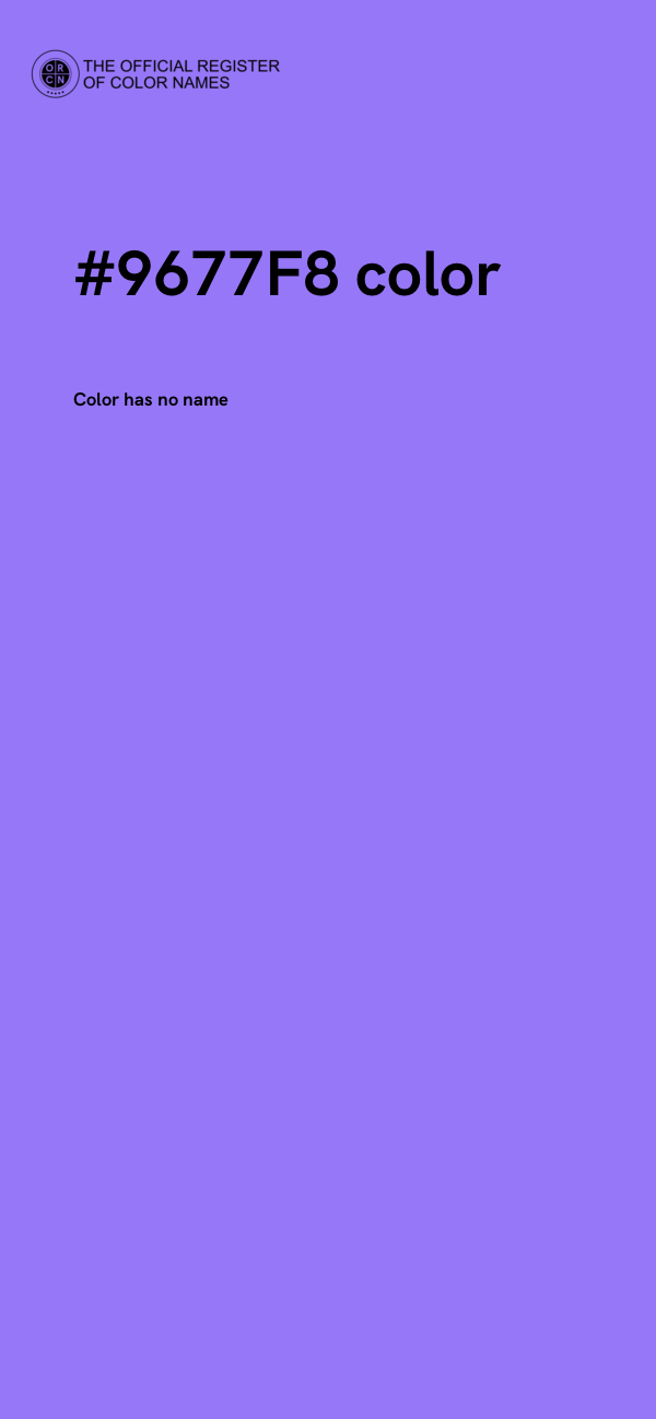 #9677F8 color image