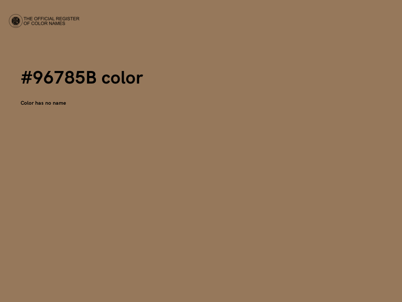 #96785B color image