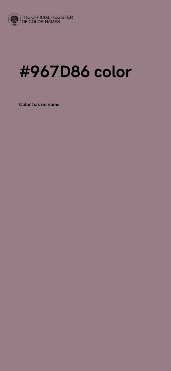 #967D86 color image