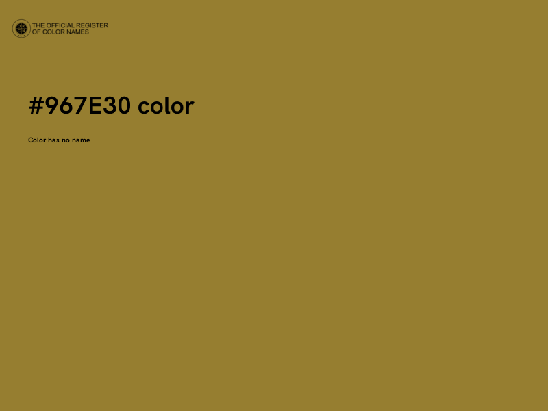 #967E30 color image