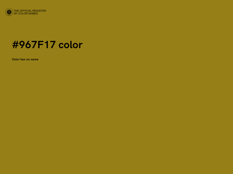 #967F17 color image