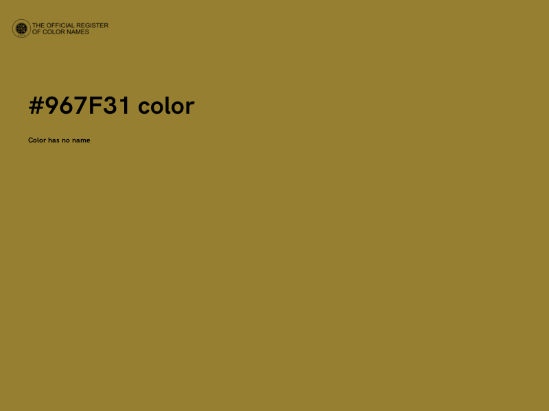 #967F31 color image