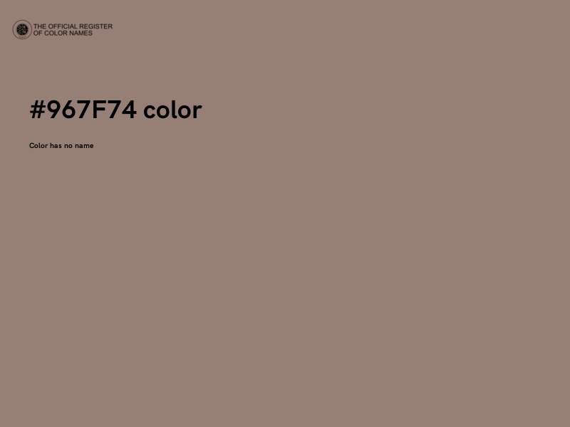#967F74 color image