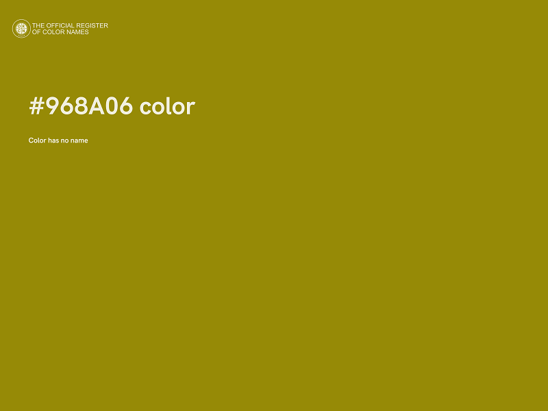 #968A06 color image