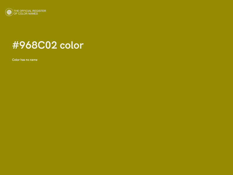 #968C02 color image