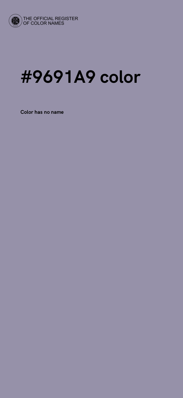 #9691A9 color image