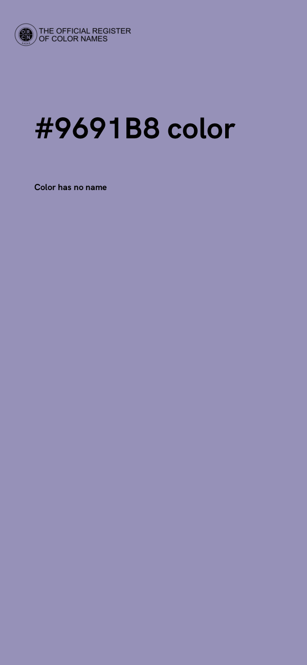 #9691B8 color image
