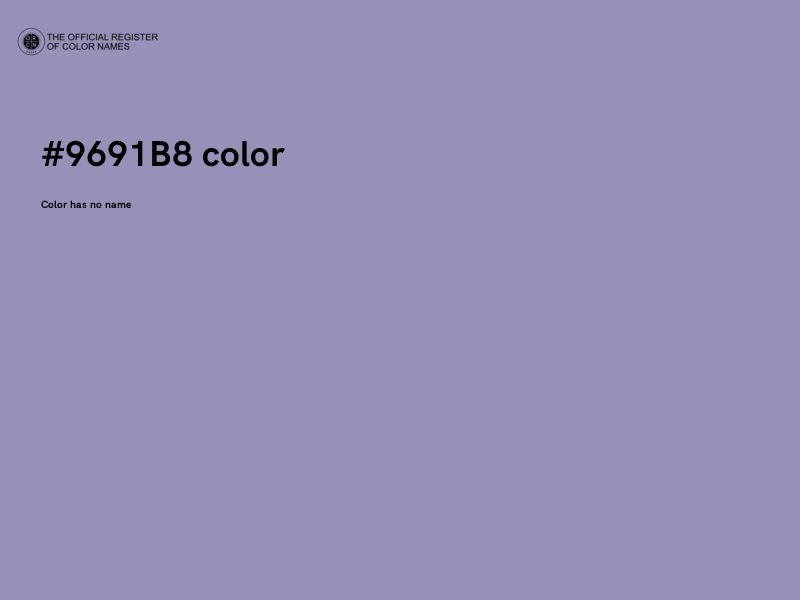 #9691B8 color image