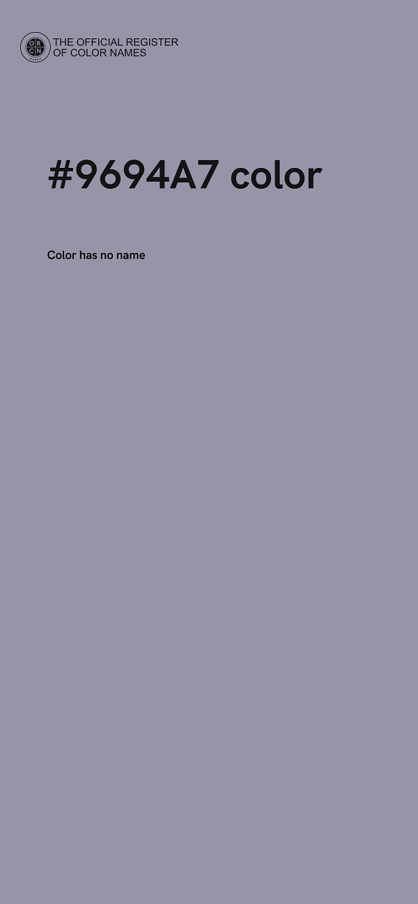 #9694A7 color image