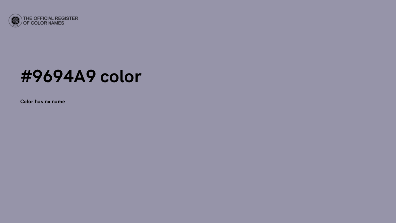 #9694A9 color image