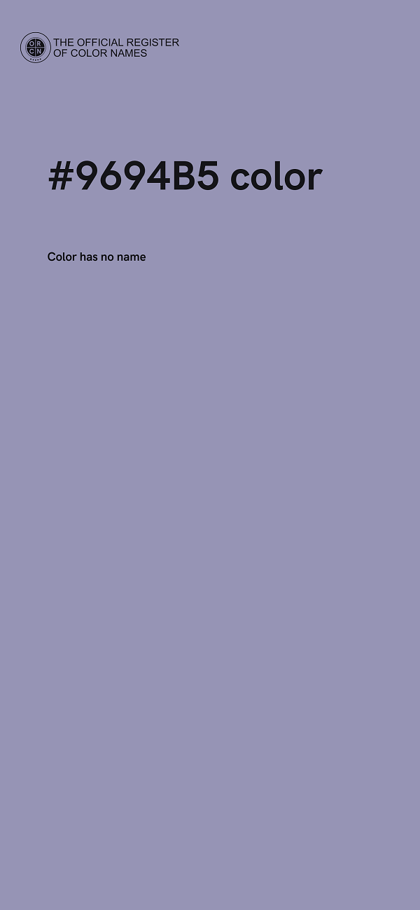 #9694B5 color image