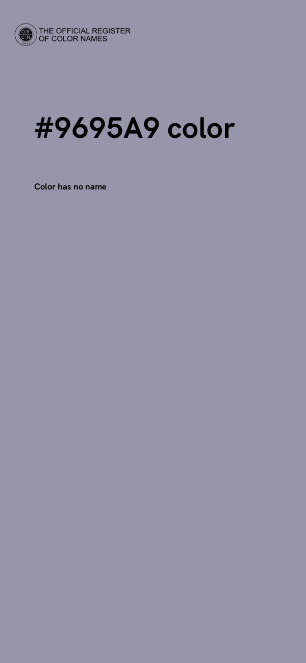 #9695A9 color image