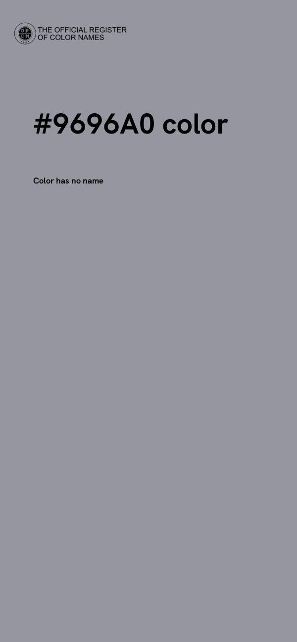 #9696A0 color image