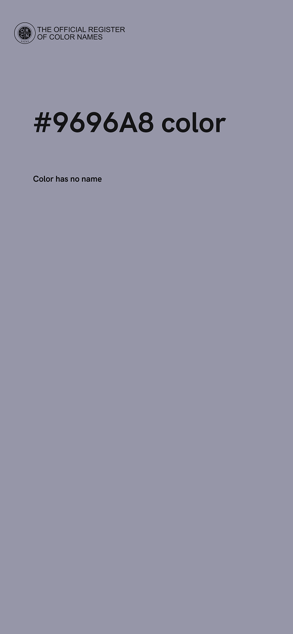 #9696A8 color image