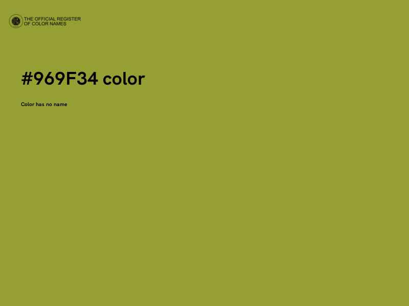 #969F34 color image