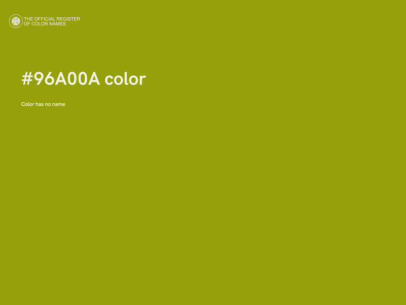 #96A00A color image