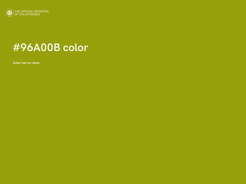 #96A00B color image