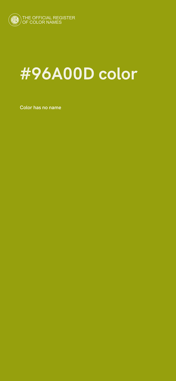 #96A00D color image